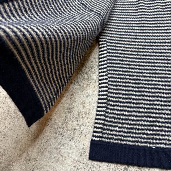 The Cashmere Project Duster Cardigan Sz S Blue White Nautical Coastal Cruise - Picture 15 of 16